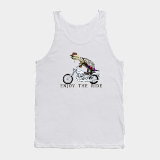 Enjoy the Ride, Turtle on Motorcycle Tank Top